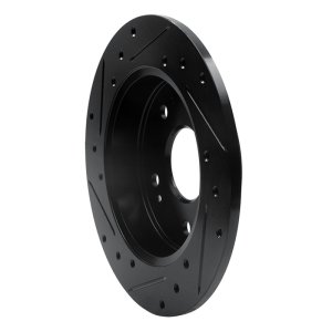 Acura CSX Brake Rotor (1) - Rear Right - R1 Concepts - Drilled & Slotted - Black - `97-`15